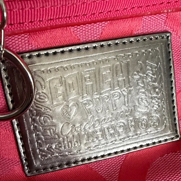 Coach Poppy Op Art Glam Candy Pink Jacquard Tote Shoulder Handbag 13826 2009 Bag - Picture 4 of 12